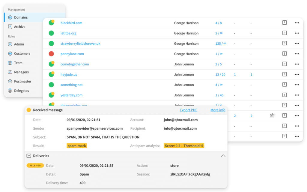 Qboxmail Control Panel